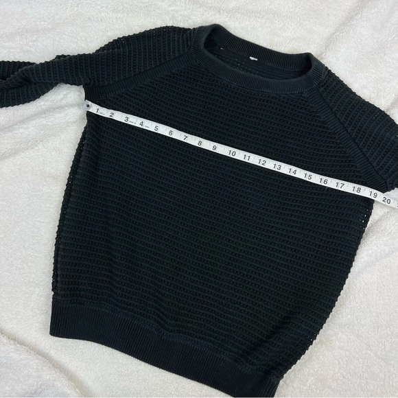 Lululemon Black Devi Crew Pointelle Sweater 2-4 - Picture 10 of 15